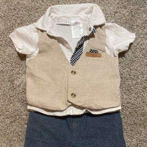 Koala baby boutique boy -formal outfit w/shorts 9M
